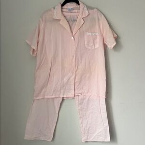 Vtg Carole Womens Pajama Set Size 42 Floral Print Cotton Poly Blend USA ⚫️